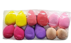 PACOTE DE ESPONJAS GOTA C/ 12UND - ML1010 / MAKE LOLITA