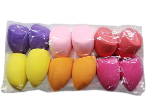 PACOTE DE ESPONJAS CHANFRADA C/ 12UND - ML1011 / MAKE LOLITA