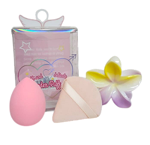 KIT DE ESPONJAS + PRENDEDOR DE CABELO