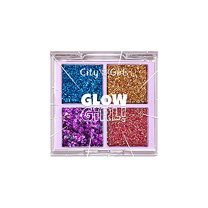 PALETA DE GLITTER - GLOW GIRL |COR B / CITY GIRLS