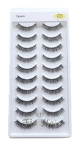 CARTELA DE CÍLIOS POSTIÇOS COM 10 PARES 8D03 / RUBY ANJO