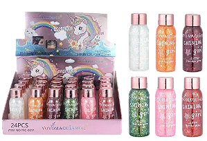 GLITTER EM GEL PARA ROSTO, CORPO E CABELO / YOYO MAQUIAMOR