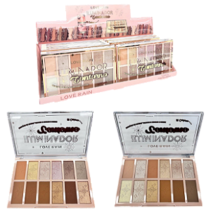 PALETA DE BLUSH E ILUMINADOR EM PO-LR9160/ LOVE RAIN