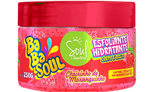 ESFOLIANTE HIDRATANTE CORPO E ROSTO-MORANGO/ SOUL COSMETICOS