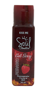 MASSAGEADOR CORPORAL HOT- MORANGO GEL SEXY/ SOUL COSMETICOS