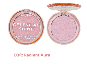 ILUMINADOR COMPACTO CELESTIAL SHINE-COR RADIANT AURA / RUBY ROSE