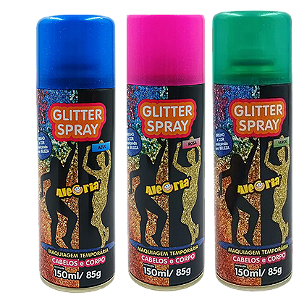 SPRAY COLORIDO COM GLITTER