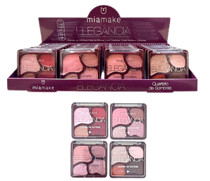QUARTETO DE SOMBRAS ELEGÂNCIA-596 / MIA MAKE