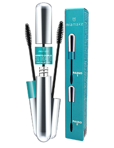 MASCARA DE CILIOS- 2 EM 1 EFEITO DUPLO / MIA MAKE