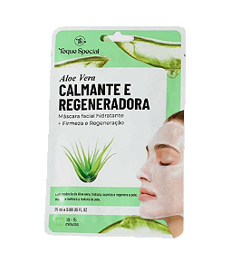 MÁSCARA FACIAL HIDRATANTE ALOE VERA- CALMANTE R REGENERADORA- TOQUE SPECIAL