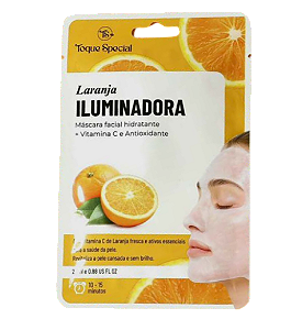 MÁSCARA FACIAL HIDRATANTE LARANJA - ILUMINADORA - TOQUE SPECIAL
