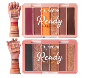 PALETAS DE SOMBRAS - READY GLOW| 6 CORES | / CITY GIRLS