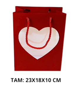 SACOLA PARA PRESENTE M 23X18X10CM