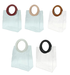 SACOLA TRANPARENTE -FJ90845- | M 19.8X17.8X10CM|