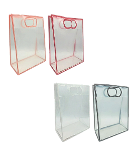 SACOLA TRASPARENTE COM BORDA -18X26X8CM- |FJ91368|