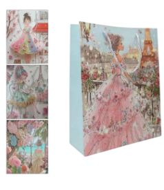SACOLA DE PAPEL DE PRESENTE-23X18X10CM- / GDR2111