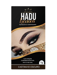 HENNA PARA SOBRANCELHAS - CASTANHO ESCURO/ HADDU HENNAS