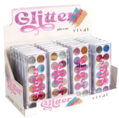 PALETA DE GLITTER -12 CORES - / VIVAI
