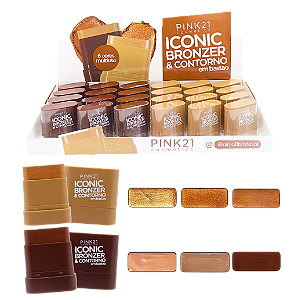 BRONZER & CONTORNO EM BASTÃO-ICONIC /PINK 21
