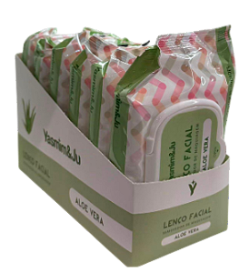 LENÇO DEMAQUILANTE FACIAL - ALOE VERA / YASMIM&JU