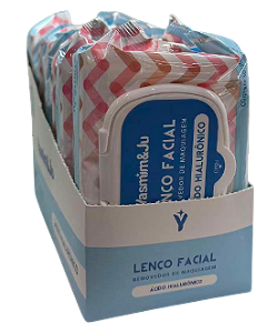LENÇO DEMAQUILANTE FACIAL - ÁCIDO HIALURÔNICO / YASMIM&JU
