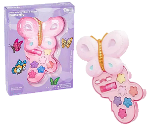 PALETA DE SOMBRAS E BATOM BUTTERFLY / FENZZA