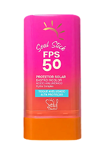PROTETOR SOLAR EM BASTÃO INCOLOR -FPS 50 / SOUL COSMÉTICOS