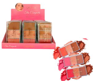 TRIO DE BLUSH | ILUMINADOR |CONTORNO -FR197 / FEMME PARIS