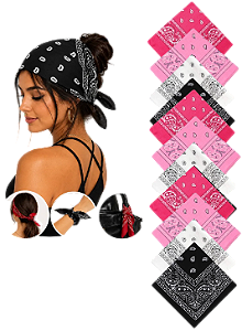 PACOTE DE BANDANAS COM 12 UNIDADES