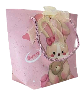 SACOLA DE PRESENTE COELHINHO -19,5X14X6.5 / GDR2108