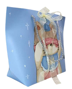 SACOLA DE PRESENTE COELHINHO -20X28X9 CM / GDR2113