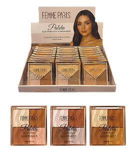 PALETA CONTORNO E ILUMINADOR - FR614 / FEMME PARIS