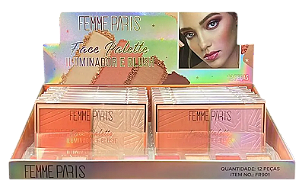 PALETA DE ILUMINADOR E BLUSH -FR901 /FEMME PARIS