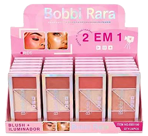 PALETA DE BLUSH E ILUMINADOR 2 EM 1 -BB5190 / BOBBI RARA