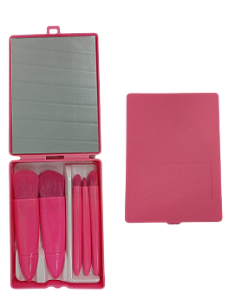 KIT DE PINCEIS COM ESPELHO E ESTOJO