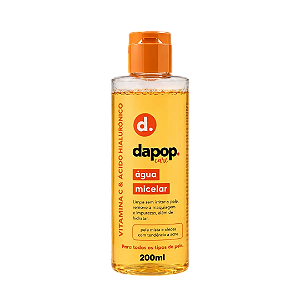 ÁGUA MICELAR- VITAMINA C E ÁCIDO HIALURÔNICO / DAPOP