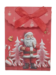 SACOLA DE PRESENTE DE NATAL 7,5X4X10,5CM -LC8433 / CHINA