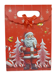 SACOLA DE PRESENTE DE NATAL 19X9X27CM -LC8435 / CHINA