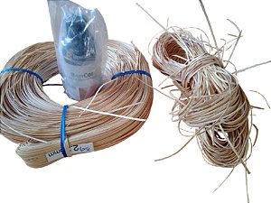 Kit Palhinha Indiana Natural 600g da 2,25mm + Tingidor imbuia 200g