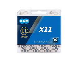 Corrente kmc X-11 Silver Prata 11 Velocidades Cop Shimano/Sram Mtb/Speed 1x11 2x11