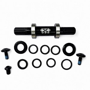 Kit Eixo Prox de 19mm C/8 Estrias e 149mm de Comprimento e Acomp 2/Rolamentos P/Quadro Mid