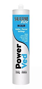 Silicone Acetico Flex Incolor 250ml Power Ved