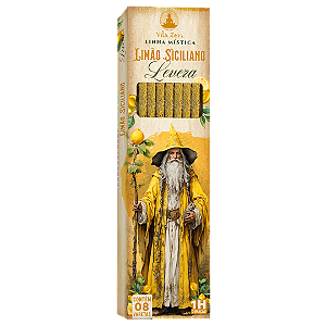 Incenso Vila Zen Linha Mística Magos - Limão Siciliano Leveza 8 Varetas