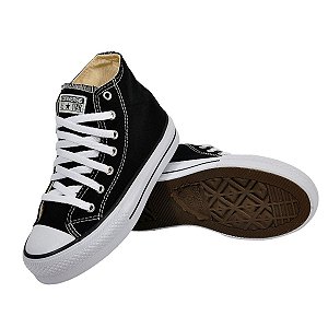 all star cano alto preto plataforma