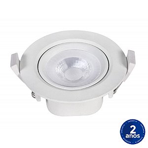 Spot Luminária LED 5W de Embutir Redondo 6500K Branco Frio Gesso Sanca Teto Decoração Luz Branca