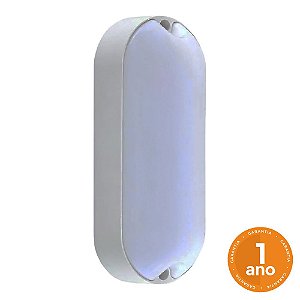 Luminária Arandela Tartaruga Branca LED 15W Luz Amarela Branco Quente 3000K Bivolt