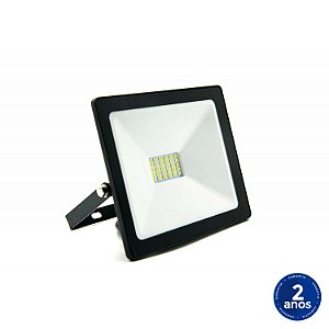 Refletor Holofote Compacto Slim LED SMD 20W Branco Frio 6500K A Prova D'água IP65