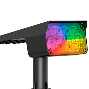 Luminária Solar Spot Espeto Jardim Decoração Externo Refletor LED RGB Selection Luz Vermelha, Verde e Azul