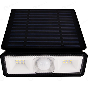 Luminária Solar Parede Arandela Externa com Sensor de Presença LED 3W 6500K