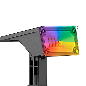 Luminária Solar Spot LED RGB 4 Cores Luz Verde – Resistente à Água, Sem Fios, Bateria Recarregável
